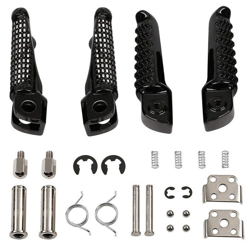 TCMI أوتاد قدم مسند القدمين الأمامي والخلفي للدراجة النارية TCMI مناسبة لـ Kawasaki ZX6R 2003-2011 Kawasaki Z750 Z1000 2007-2012، ZX14 2006-2013، ZZR1200 2000-2006، ZX-10R 2004-2012، ZX-9R 1998-2003 (أسود) - Image 3